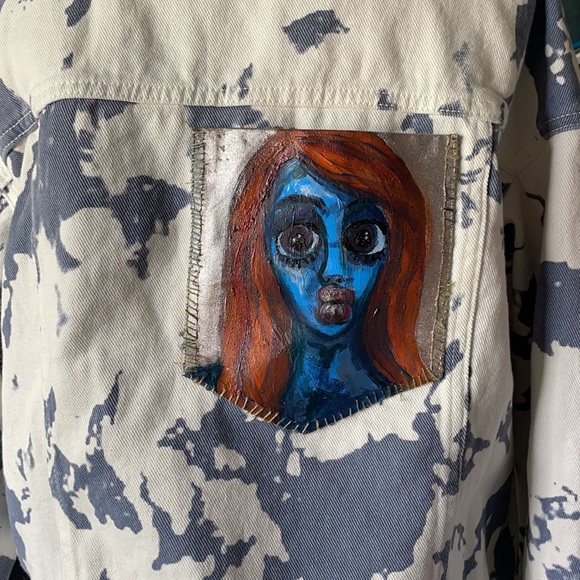 Hand Crafted Jackets & Blazers - Hand Painted Denim Jacket